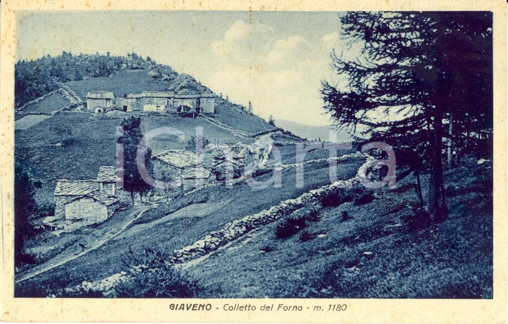 Cartolina originale da collezione 1941 GIAVENO (TO) Veduta del COLLETTO DEL FORNO *Cartolina postale FP VG 1