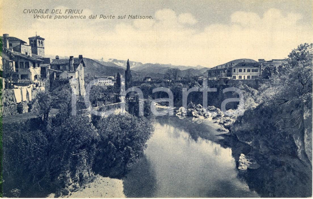 Cartolina originale da collezione 1940 CIVIDALE DEL FRIULI UD Veduta sponda fiume NATISONE Cartolina FP VG 1