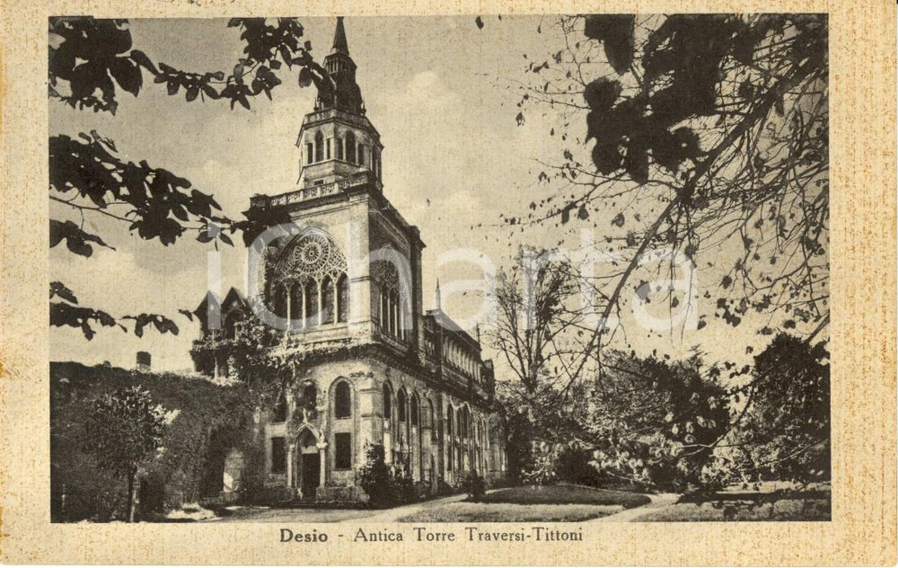 Cartolina originale da collezione 1949 DESIO (MB) Antica torre TRAVERSI - TITTONI *Cartolina postale FP VG 1
