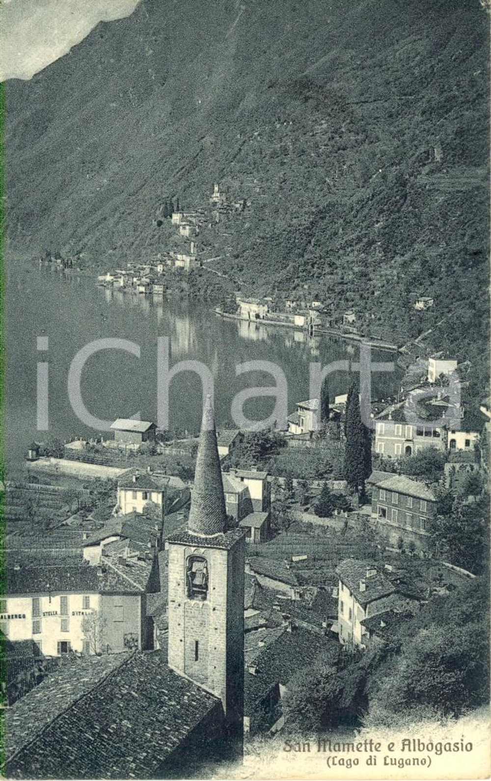 Cartolina originale da collezione 1924 VALSODA (CO) Lago di LUGANO Frazioni di ALBOGASIO e SAN MAMETE *Cartolina 1
