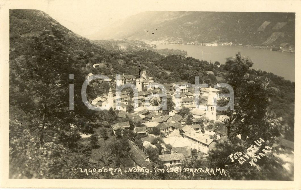 Cartolina originale da collezione 1939 NONIO (VB) Veduta del paese e del Lago d'ORTA *Cartolina postale FP VG 1