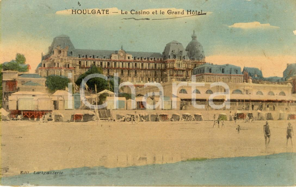 Cartolina originale da collezione 1923 HOULGATE FRANCE Le Casino et le Grand Hotel Cartolina postale FP VG 1