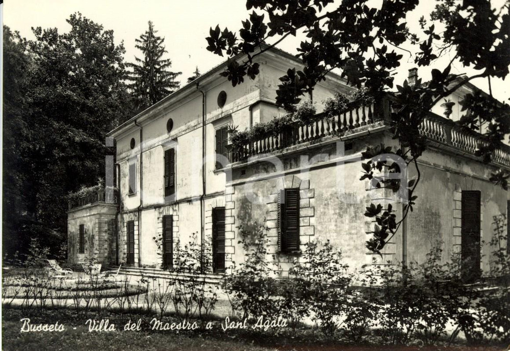 Cartolina originale da collezione 1960 ca BUSSETO PR Villa di Giuseppe VERDI a SANT AGATA Cartolina FG NV 1