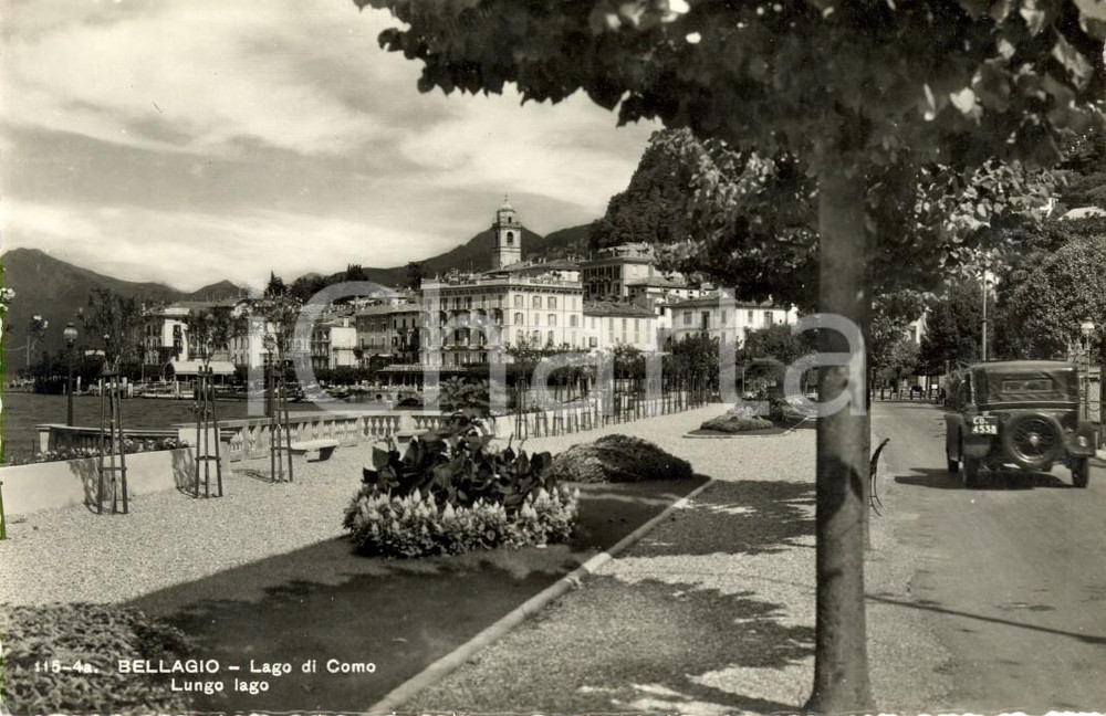 Cartolina originale da collezione 1940 ca BELLAGIO CO Lago di COMO Veduta del lungolago Cartolina ANIMATA FP NV 1