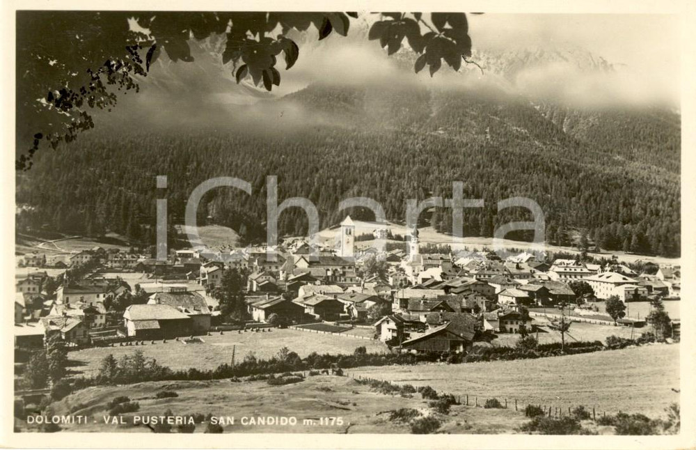 Cartolina originale da collezione 1947 SAN CANDIDO (BZ) Val PUSTERIA Veduta panoramica del paese *Cartolina FP VG 1