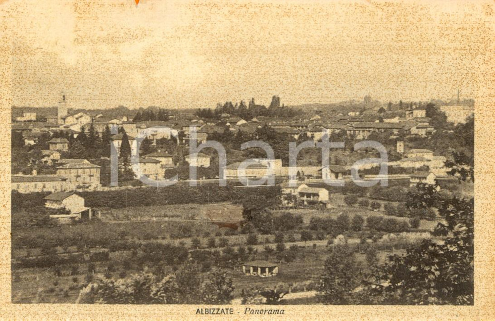 Cartolina originale da collezione 1943 ALBIZZATE (VA) Veduta panoramica del paese *Cartolina postale FP VG 1