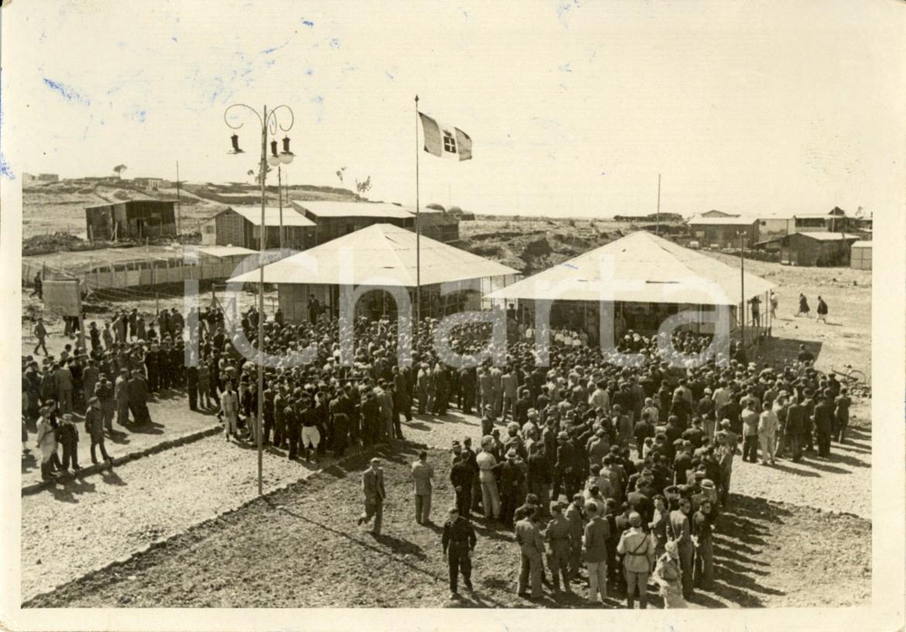 Cartolina originale da collezione 1940 ca AOI ASMARA Cerimonia pubblica con truppe coloniali *Foto LUISOPULO 1