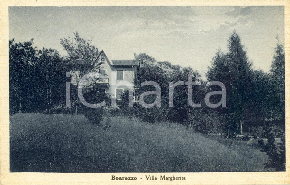 Cartolina originale da collezione 1943 BOAREZZO (VA) Veduta di Villa MARGHERITA *Cartolina postale FP VG 1