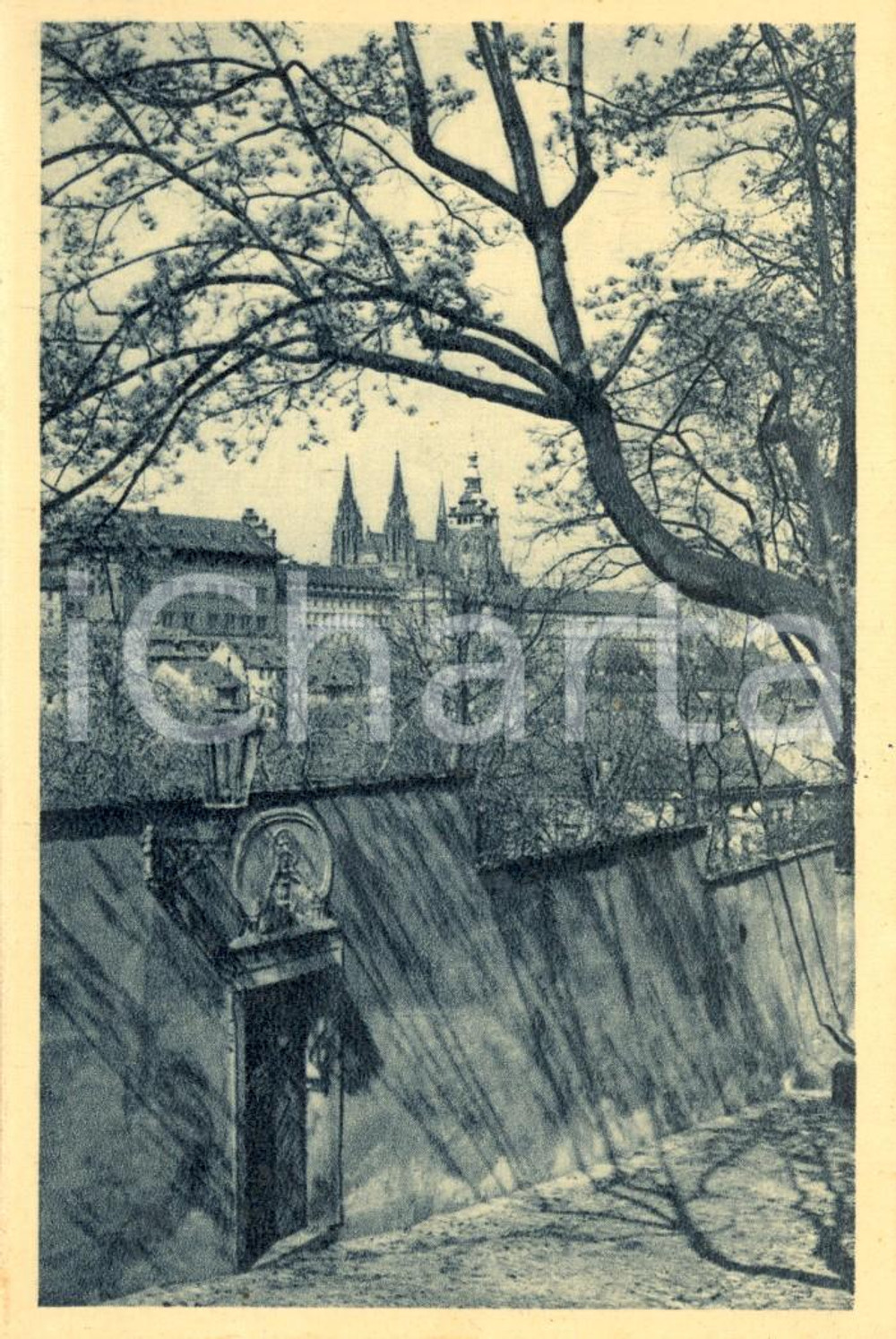 Cartolina originale da collezione 1930 ca PRAGA (CZ) Scorcio del Castello di HRADCANY *Cartolina postale FP NV 1