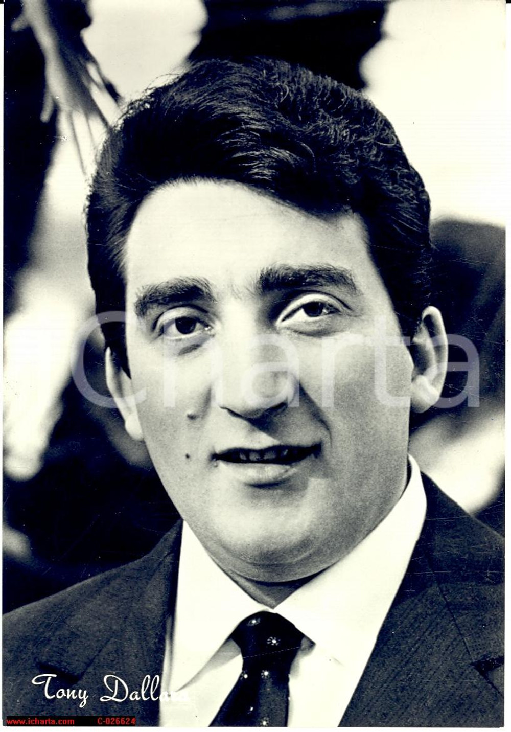 Cartolina originale da collezione 1965 ca MUSICA Tony DALLARA Ritratto fotografico *Cartolina postale FG NV (2) 1