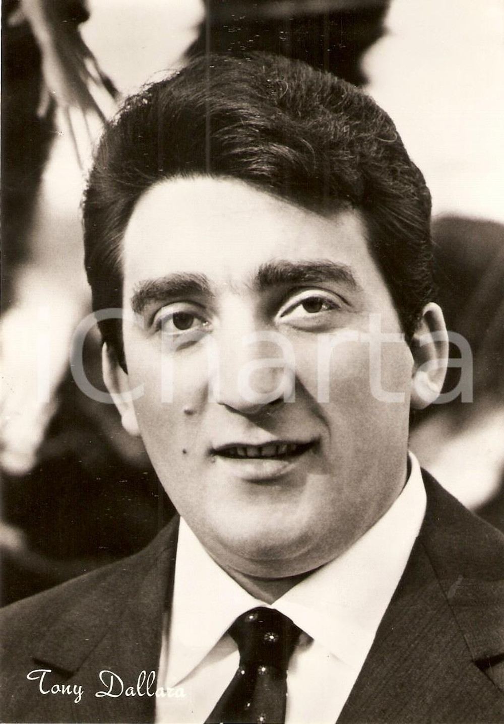 Cartolina originale da collezione 1965 ca MUSICA Tony DALLARA Ritratto fotografico *Cartolina postale FG NV (3) 1