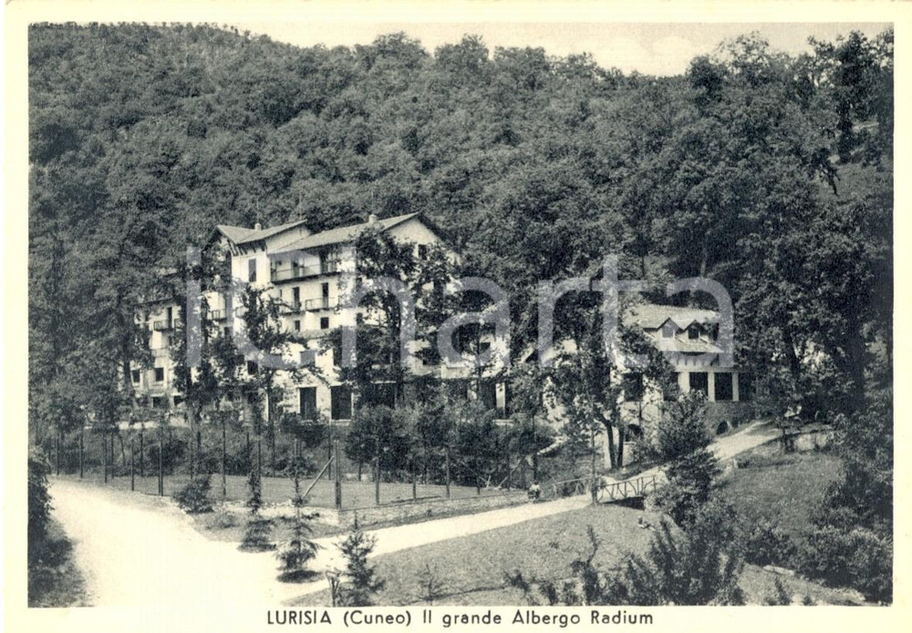 Cartolina originale da collezione 1930 ca LURISIA (CN) Veduta del grande Albergo RADIUM *Cartolina FG NV 1