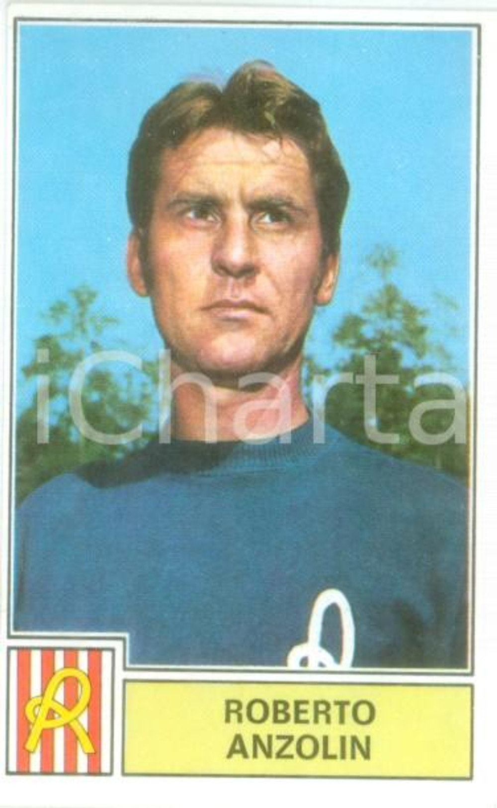 Oggetto da collezione cartaceo PANINI - CALCIATORI 1971 - 1972 Figurina Roberto ANZOLIN Lanerossi VICENZA (2) 1