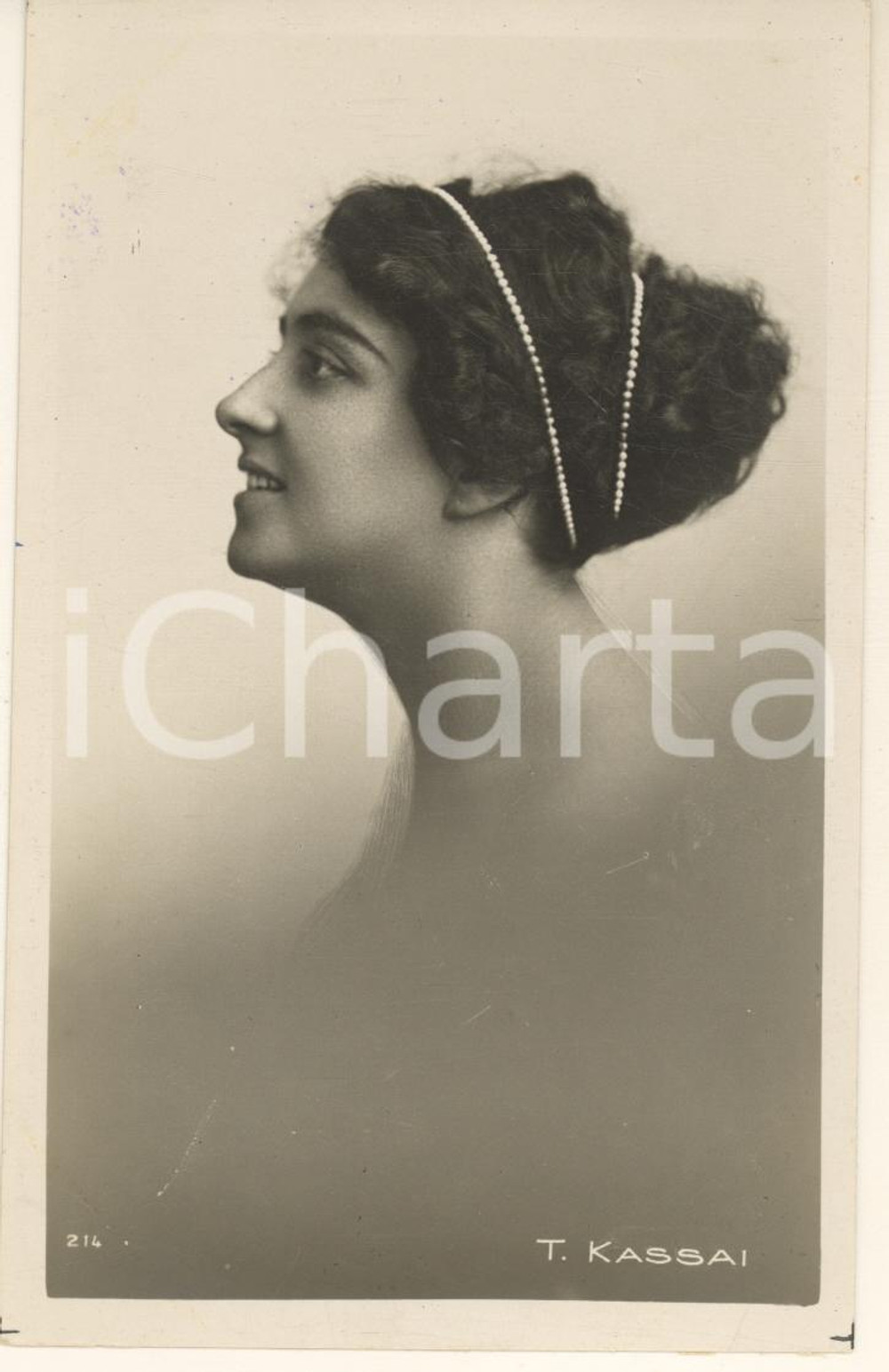 Cartolina originale da collezione 1925 ca T. KASSAI Attrice  Cartolina postale FP NV 1