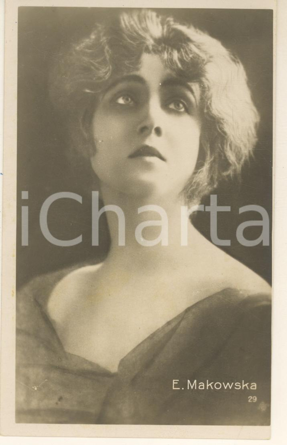 Cartolina originale da collezione 1925 ca Elena MAKOWSKA  CINEMA MUTO  Cartolina postale FP NV 1