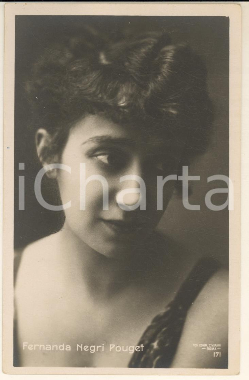 Cartolina originale da collezione 1925 ca Fernanda NEGRI POUGET  CINEMA MUTO  Cartolina postale FP NV 1