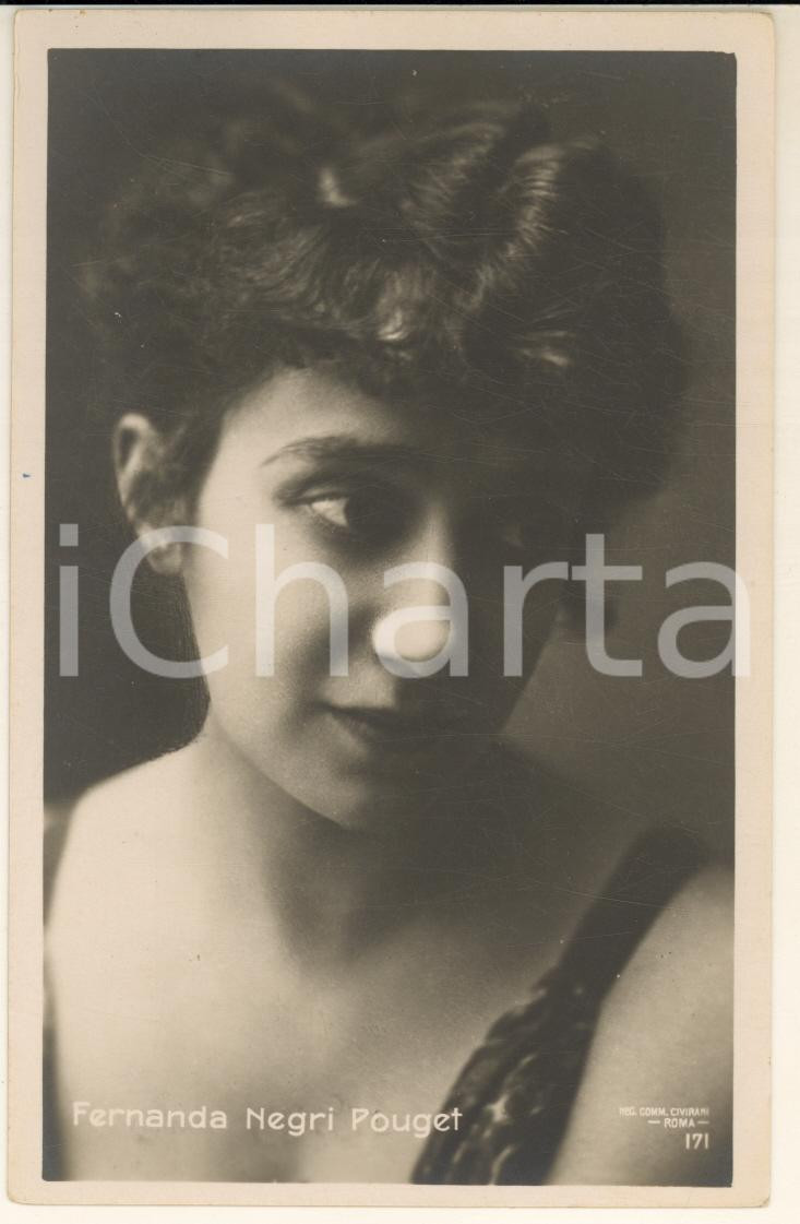 Cartolina originale da collezione 1925 ca Fernanda NEGRI POUGET  CINEMA MUTO  Cartolina postale FP NV 1