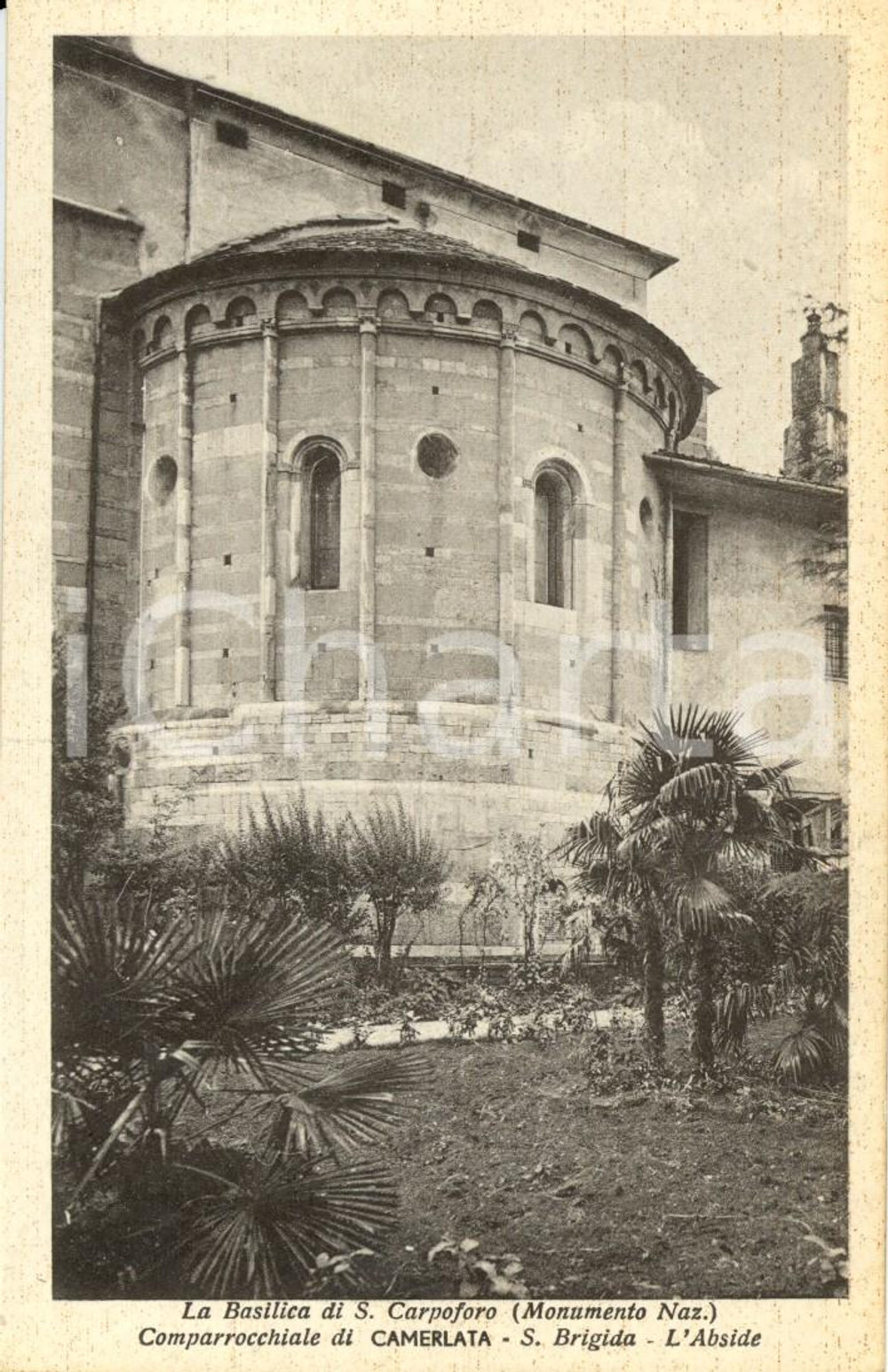 Cartolina originale da collezione 1943 COMO Abside della Basilica SAN CARPOFORO a CAMERLATA *FP NV 1