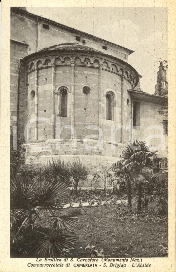 Cartolina originale da collezione 1943 COMO Abside della Basilica SAN CARPOFORO a CAMERLATA FP NV 1