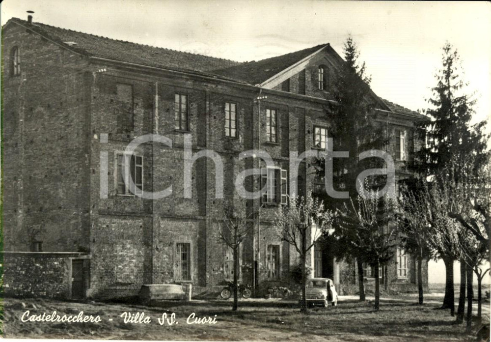 Cartolina originale da collezione 1959 CASTELROCCHERO AT Facciata di Villa SACRI CUORI Cartolina postale FG VG 1