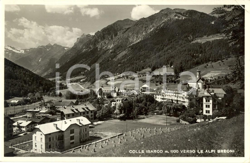 Cartolina originale da collezione 1949 BRENNERO BZ Veduta frazione COLLE ISARCO e Alpi BREONIE Cartolina FP VG 1
