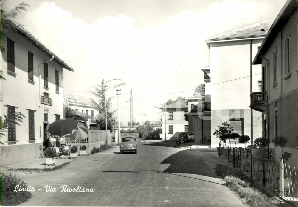 Cartolina originale da collezione 1955 ca PIOLTELLO (MI) Trattoria in Via RIVOLTANA a LIMITO *Cartolina (3) 1