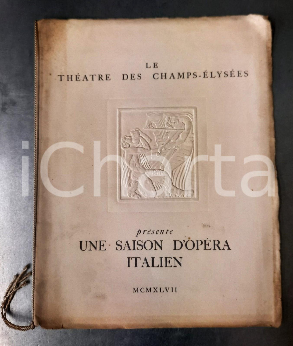 Materiale pubblicitario d’epoca 1947 Paris Théâtre des ChampsÉlysées – Saison d’opéra italien, 24 pp. 1