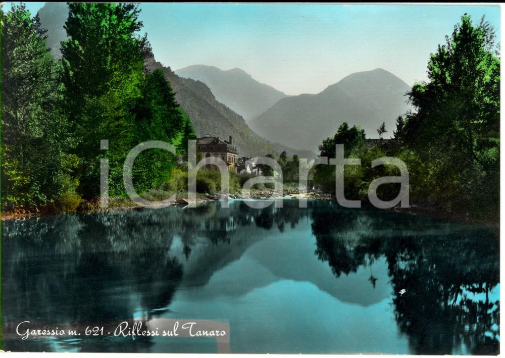 Cartolina originale da collezione 1960 ca GARESSIO (CN) Veduta del fiume TANARO *Cartolina postale FG NV 1