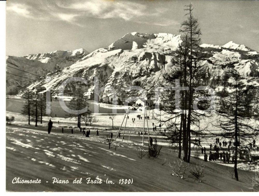 Cartolina originale da collezione 1950 ca CHIOMONTE (TO) Veduta del PIANO DEL FRAIS *Cartolina postale FG VG 1