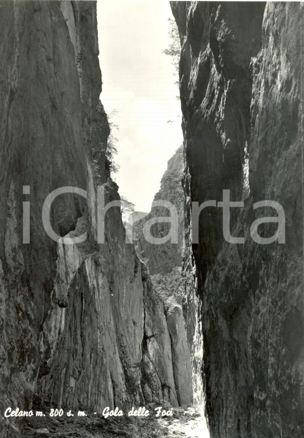 Cartolina originale da collezione 1964 CELANO (AQ) Veduta della GOLA DELLE FOCI *Cartolina postale FG VG 1
