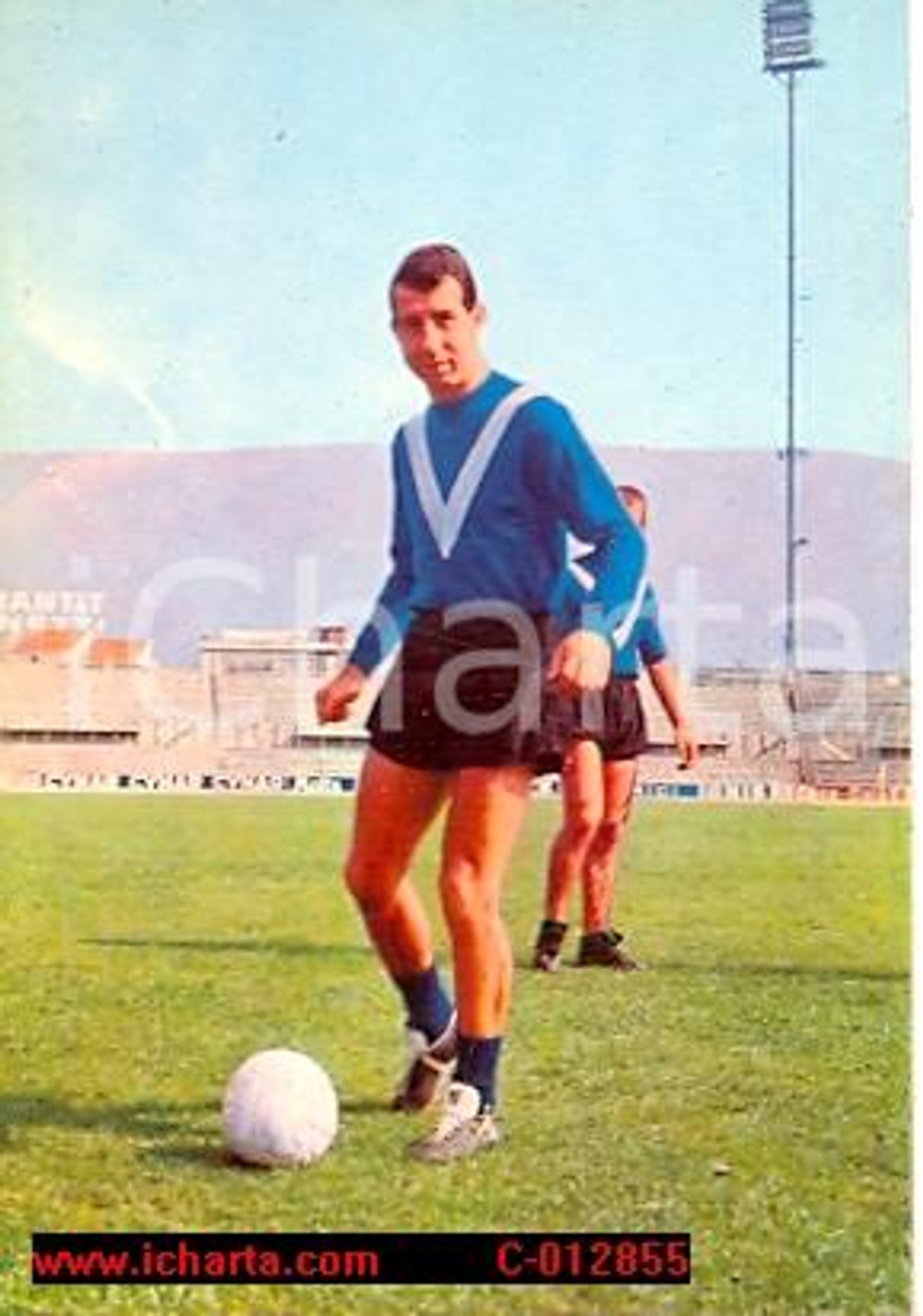 Cartolina originale da collezione 1965 circa A.C.BRESCIA Centrocampista GIANCARLO VASINI Cartolina FG NV 1