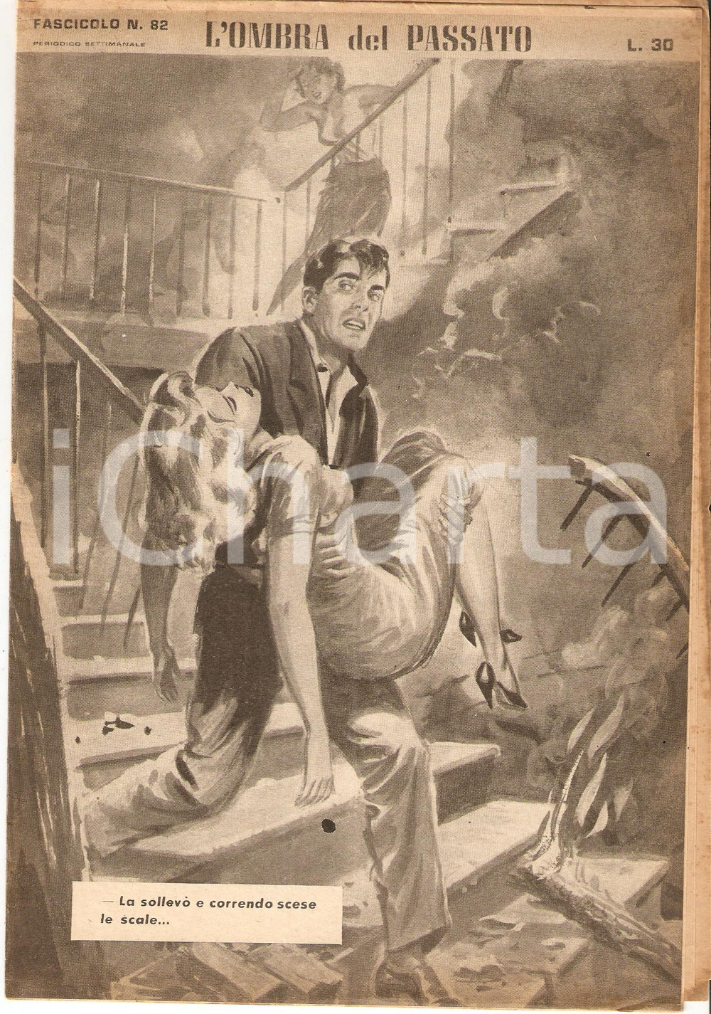 Giornale, rivista storica 1956 OMBRA DEL PASSATO Jean DE VALLORBE Donna salvata da incendio Fascicolo 82 1