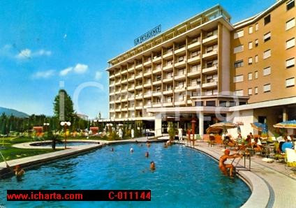 Cartolina originale da collezione 1972 ABANO TERME PD Hotel LA RESIDENCE Piscina termale Cartolina VINTAGE FG VG 1