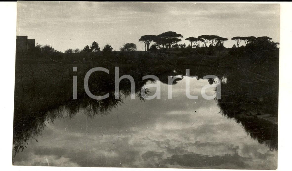 Fotografia d epoca originale 1956 SPERLONGA LT Veduta panoramica al tramonto Foto cartolina VINTAGE 1