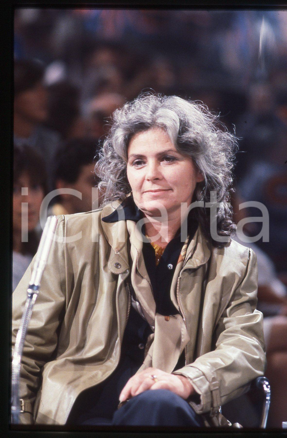 35mm vintage slide* 1983 RAI 2 Giuliana BERLINGUER a BLITZ - Ritratto regista *4