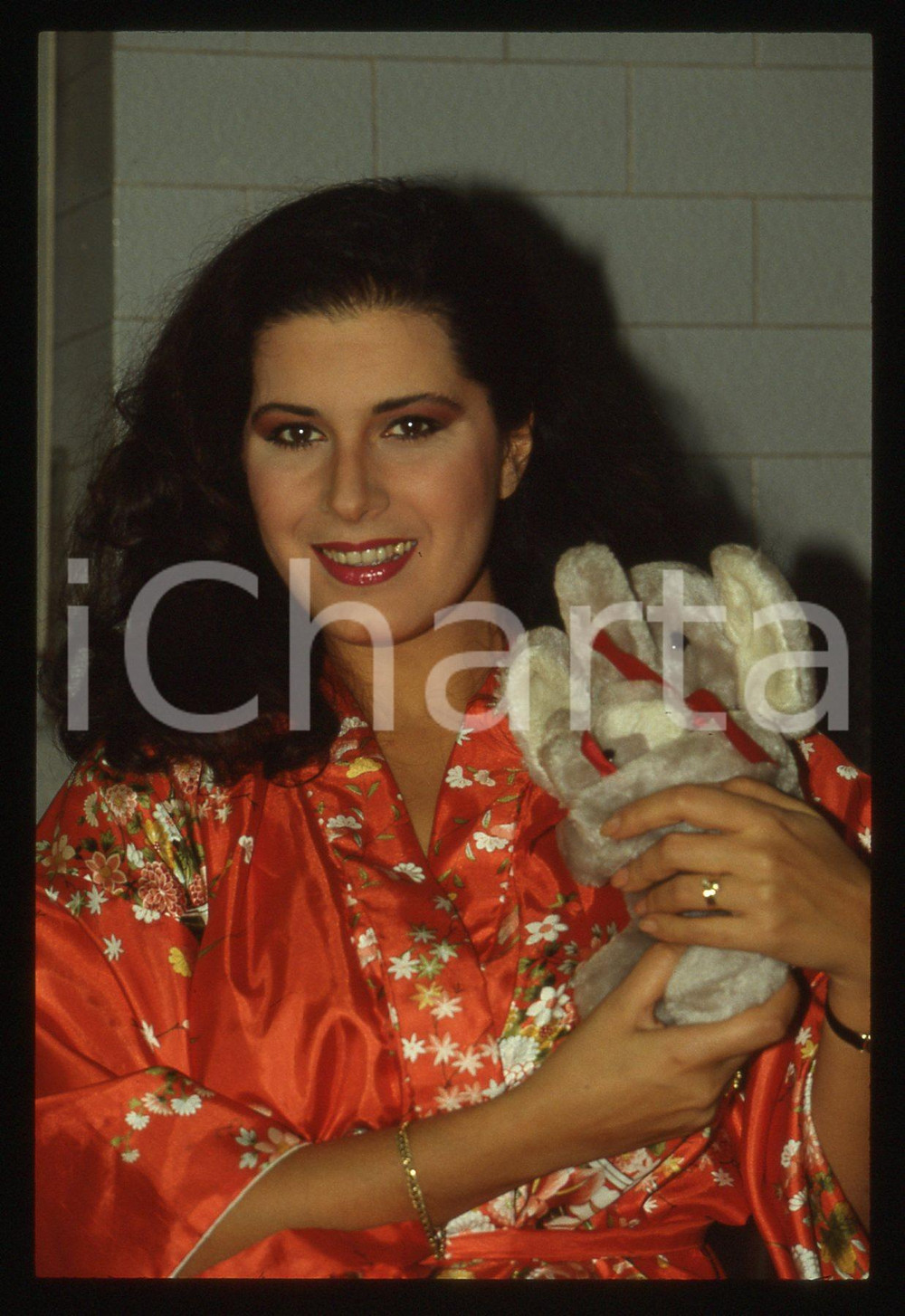 35mm vintage slide* 1987 MILANO Licinia LENTINI al Teatro SAN BABILA Backstage 3