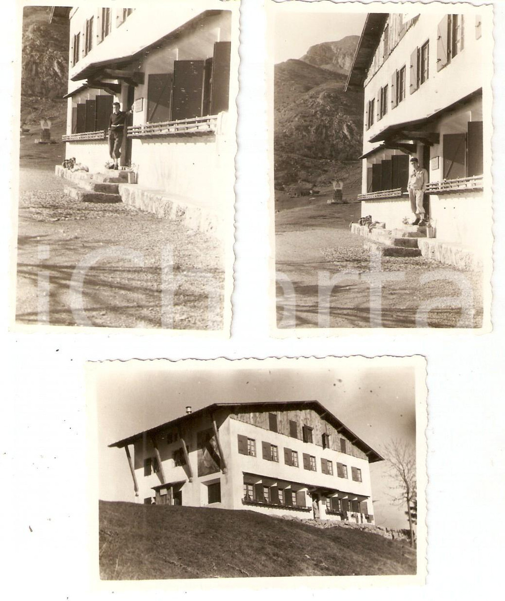Fotografia d epoca originale 1949 VALSASSINA LC Alpinisti al Rifugio Tedeschi al Pialeral Lotto 3 Foto 9x6 1