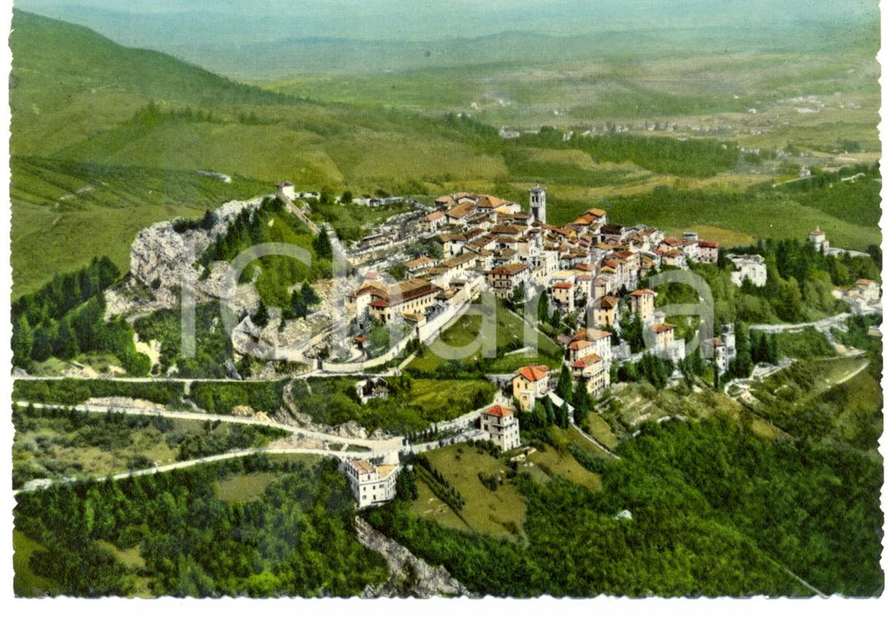 Cartolina originale da collezione 1960 ca VARESE Veduta aerea del SACRO MONTE Cartolina FG NV 1