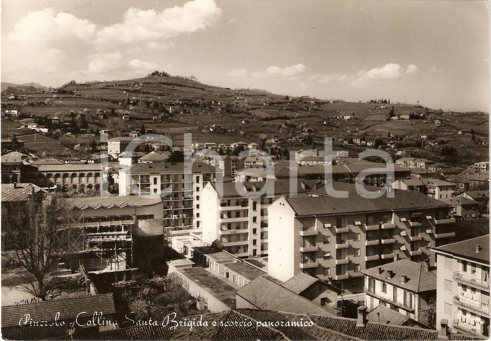 Cartolina originale da collezione 1960 ca PINEROLO (TO) Scorcio panoramico Collina SANTA BRIGIDA *Cartolina FG NV 1