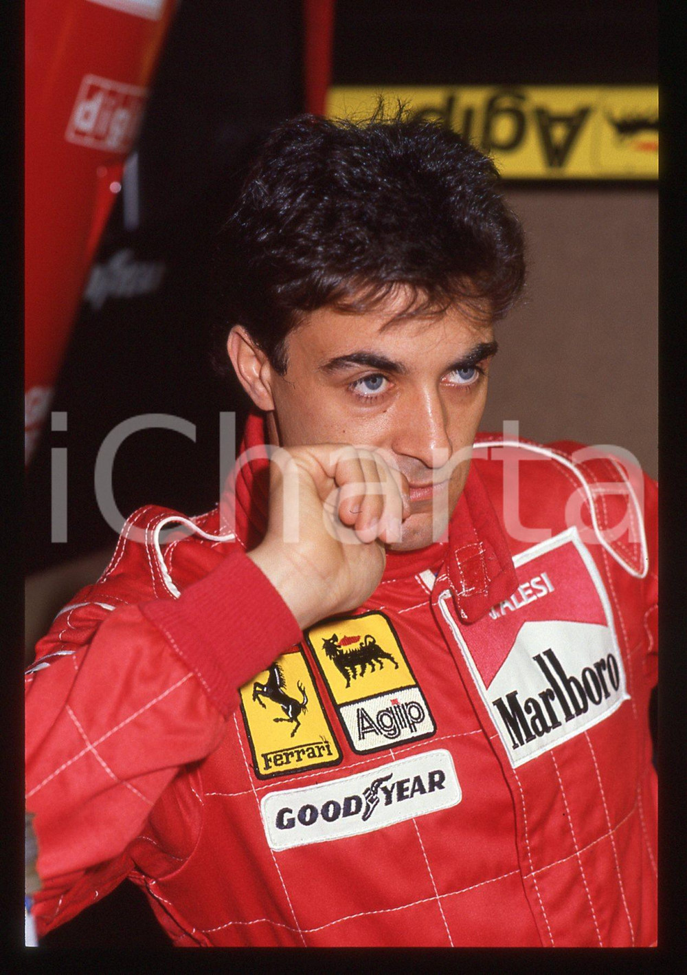 35mm vintage slide* 1995 ca FORMULA 1 Jean ALESI scuderia FERRARI - Ritratto (8)
