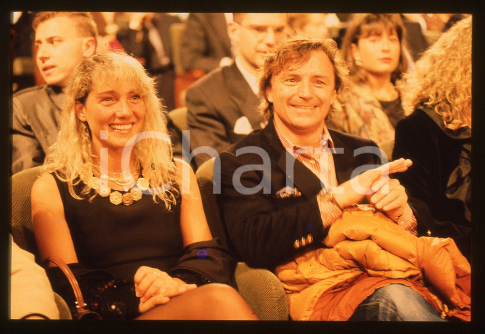 35mm vintage slide* 1990 ca COSTUME Renè ARNOUX - Ritratto del pilota (2)