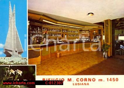 Cartolina originale da collezione 1975 ca LUSIANA VI Il rifugio MONTE CORNO Cartolina FG VG 1