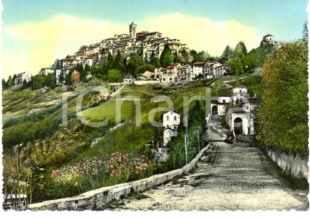 Cartolina originale da collezione 1960 ca VARESE Veduta dal basso del SACRO MONTE Cartolina FG NV 1