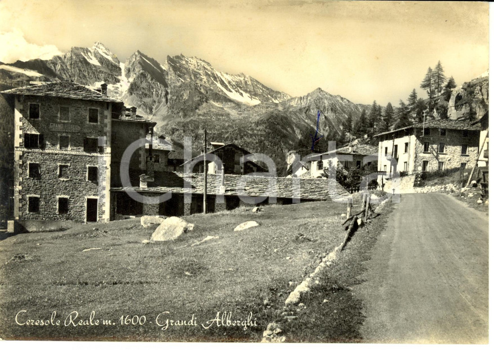 Cartolina originale da collezione 1963 CERESOLE REALE TO Veduta del Grand Hotel ristorante Cartolina FG VG 1
