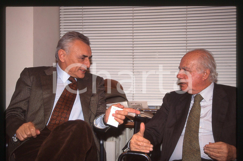 Fotografia d epoca originale 35mm vintage slide 1997 MILANO Giuseppe VACCA Alfredo REICHLIN Ritratto 1 1