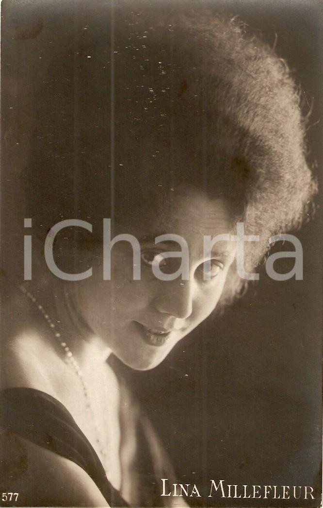 Cartolina originale da collezione 1920 ca CINEMA Attrice Lina MILLEFLEUR Ritratto Cartolina FP NV 1