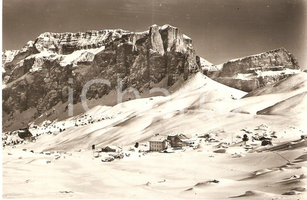 Cartolina originale da collezione 1958 BOLZANO Dolomiti Rifugio Passo SELLA e BoÃ¨ *Cartolina FP VG 1