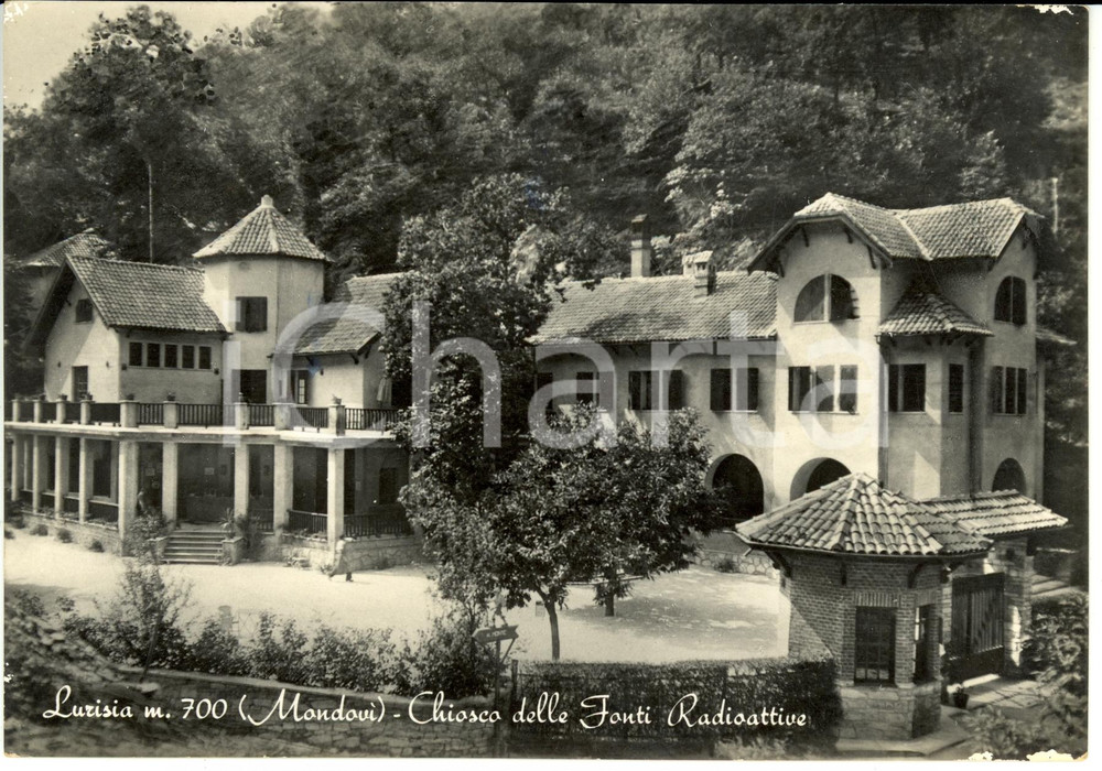 Cartolina originale da collezione 1953 LURISIA (CN) Chiosco delle fonti radioattive *Cartolina postale FG VG 1
