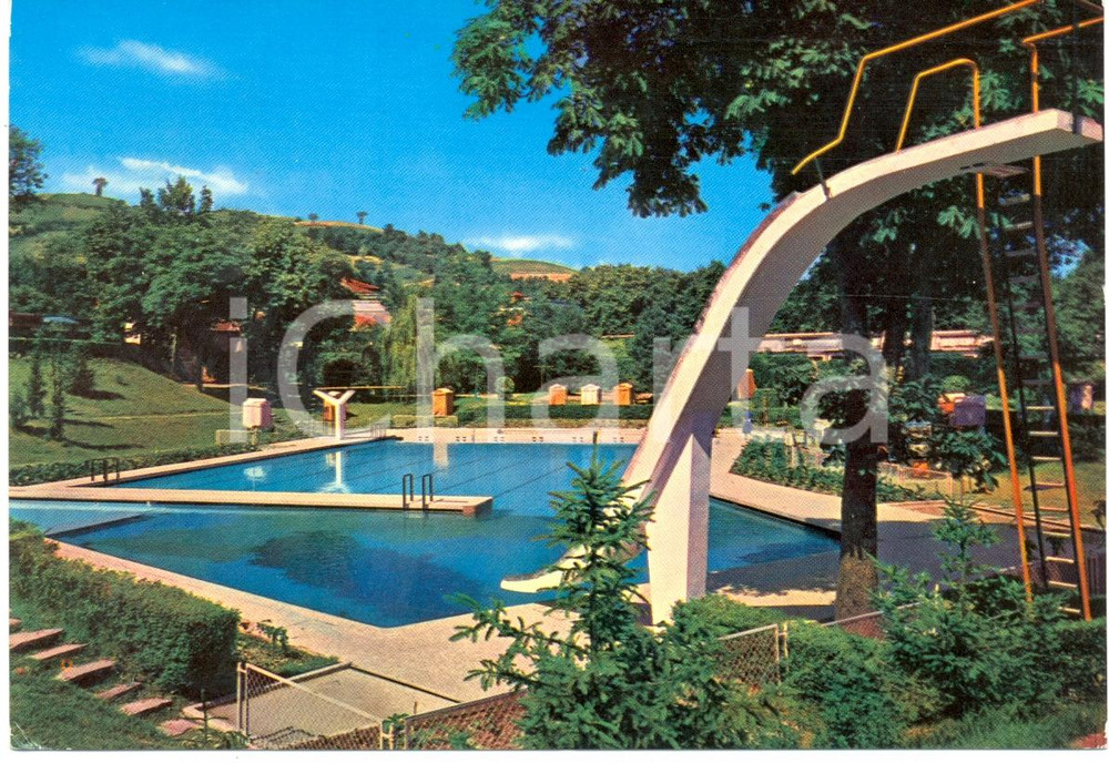 Cartolina originale da collezione 1960 ca SALSOMAGGIORE TERME PA Piscina LEANI Cartolina FG VG VINTAGE 1