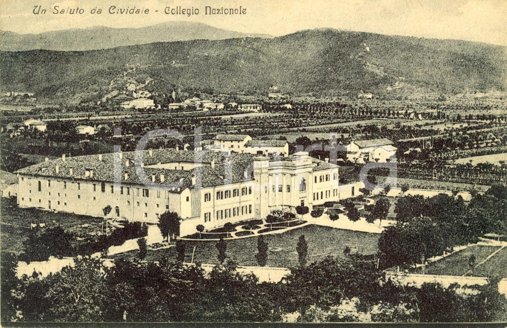 Cartolina originale da collezione 1916 CIVIDALE DEL FRIULI UD Veduta del Collegio Nazionale Cartolina FP VG 1